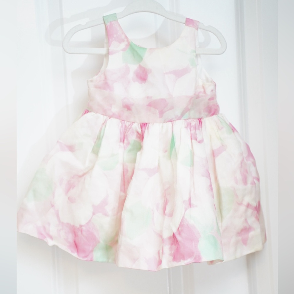 Janie and Jack Special Occassion Pink and Green Floral Dress